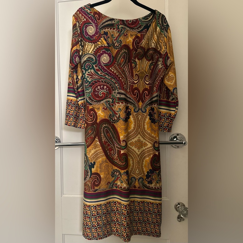 White Mark Paisley Dress. Size L